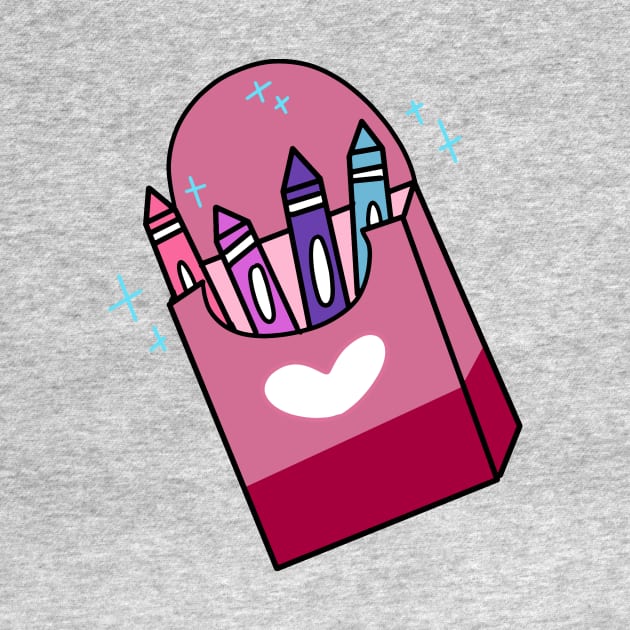 Pink Sparkly Crayon Box by saradaboru